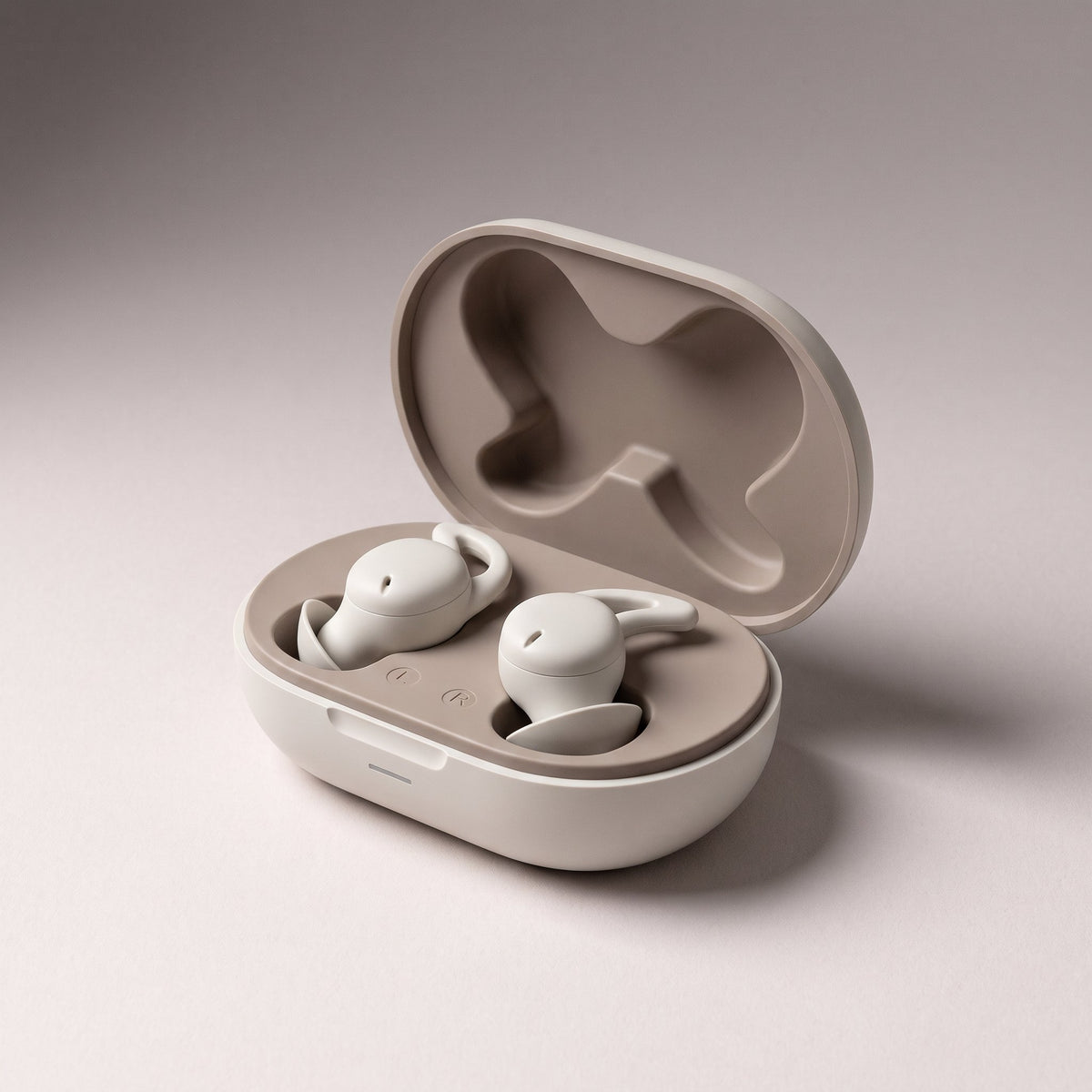 Loume Dream Dots: geöffnetes Case mit beiden Kopfhörern.